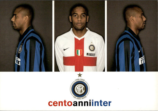 cartolina calciatori 100 anni Inter Maicon