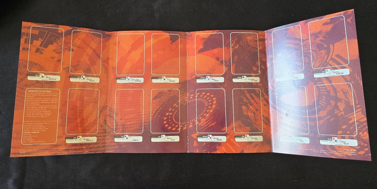 Raccoglitore Play Cards 2000 panini Calciatori vuoto