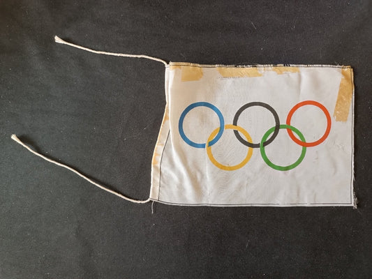 Gagliardetto Pennant Olimpiadi Anelli Olimpici Vintage