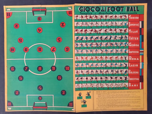 MANIFESTO GIOCO del FOOTBALL cm 100x70 circa