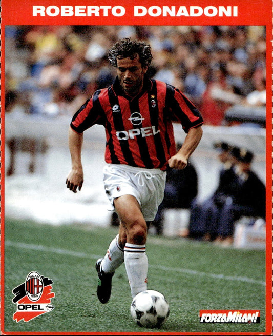 cartolina calciatori Donadoni con Opel Vectra