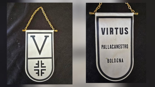 VIRTUS Bologna pallacanestro BASKET gagliardetto pennant originale anni 60/70