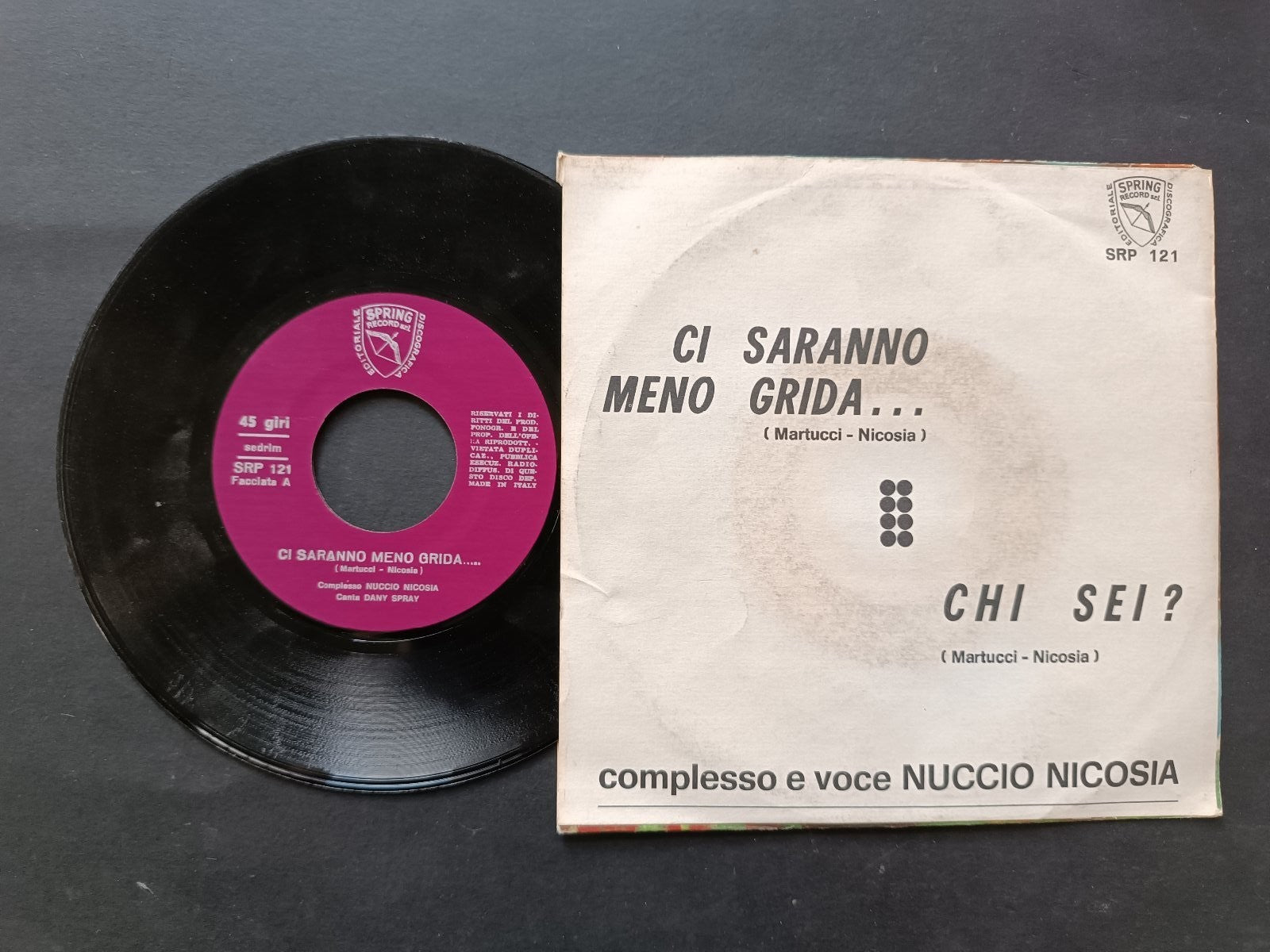 Vinile 45 giri CI SARANNO MENO GRIDA...