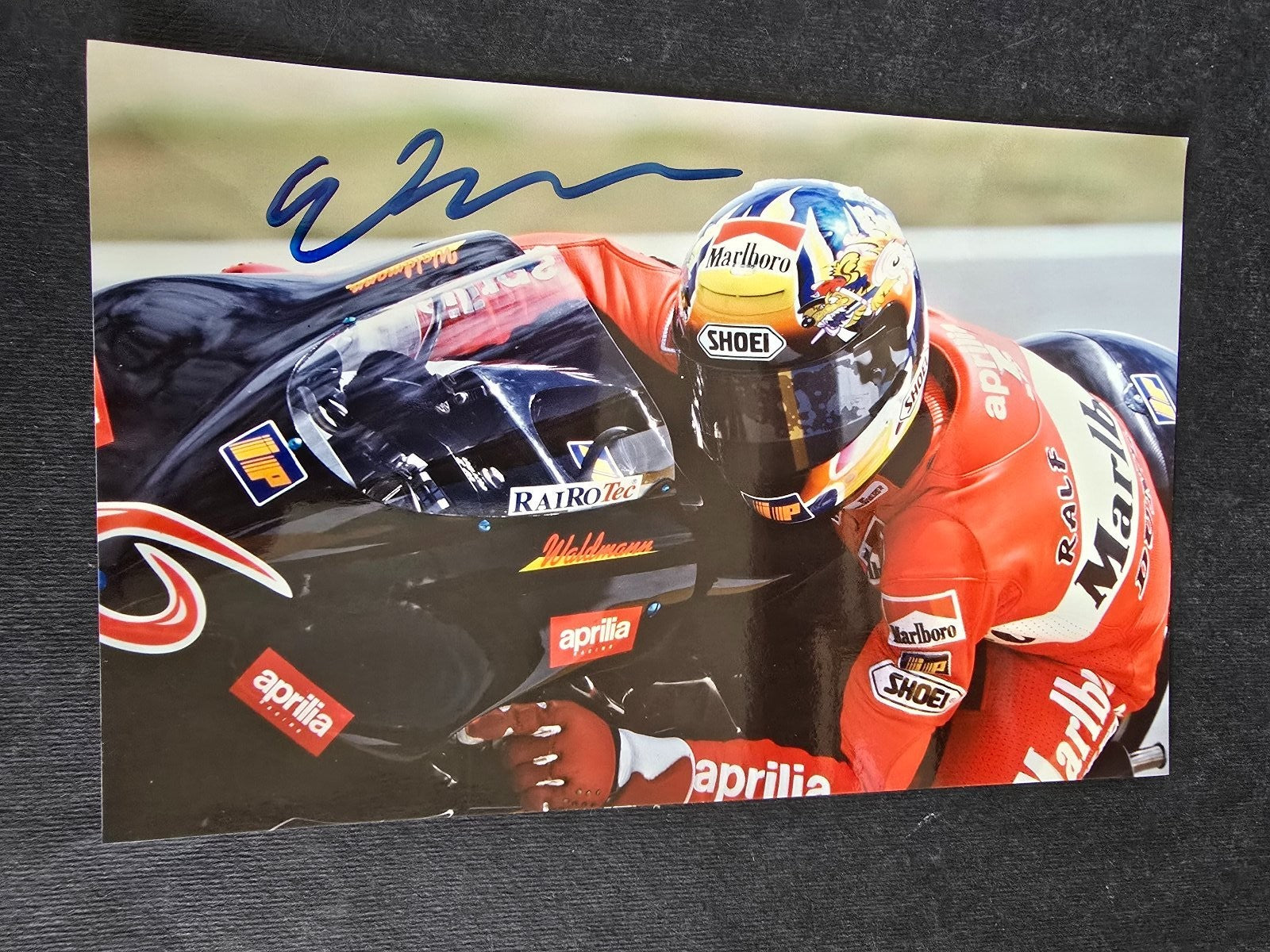 Autografo autograph originale su cartolina motogp Ralf Waldamnn Aprilia