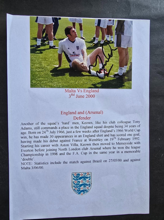 Autografo autograph originale su foto Tony Adams England