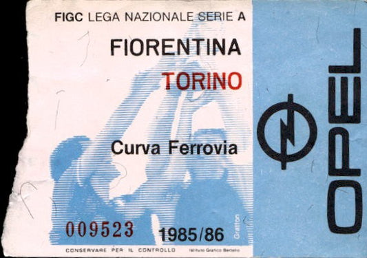 Biglietto stadio Fiorentina-Torino Lega Nazionale Serie A 1985-86