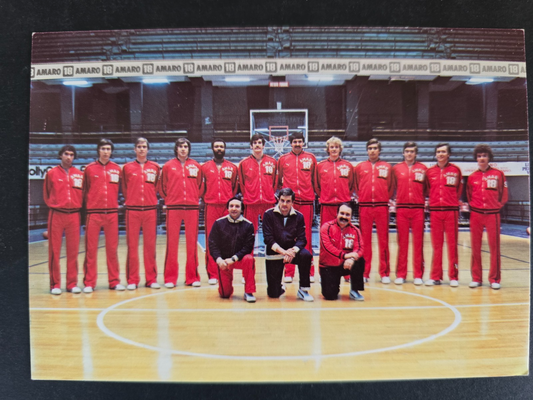 Amaro 18 Isolabella Milano Basket cartolina ufficiale autografata in originale