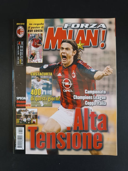 rivista FORZA MILAN - anno 2003 - n 4 Inzaghi (con poster)