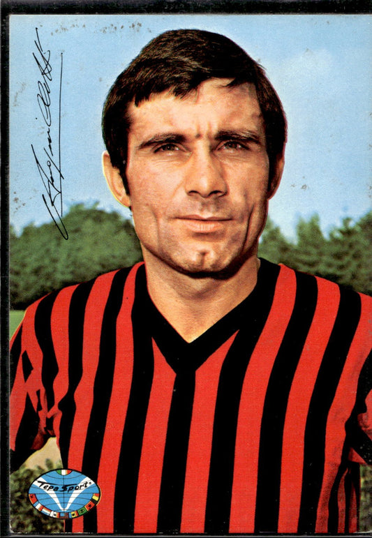 cartolina postcard Calcio Milan Tepa Sport Angelo Anquiletti Dedica e Autografo