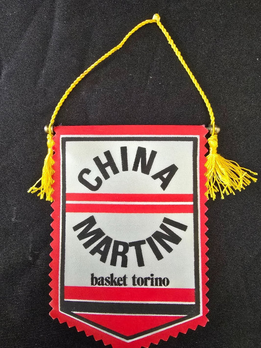 Mini Gagliardetto Pennant CHINA MARTINI Basket TORINO  pallacanestro originale