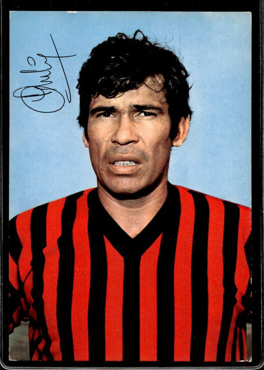 Cartolina Nestor Combin Milan con autografo   stampato ufficio Stampa Milan