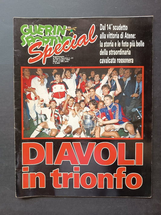rivista suppl. Guerin Sportivo Special DIAVOLI n 21 - 1994 - Milan in trionfo