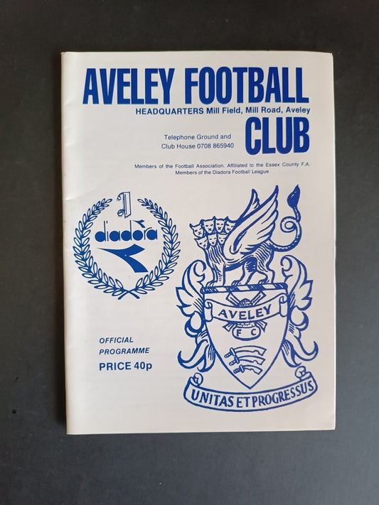 programma calcio Aveley Football