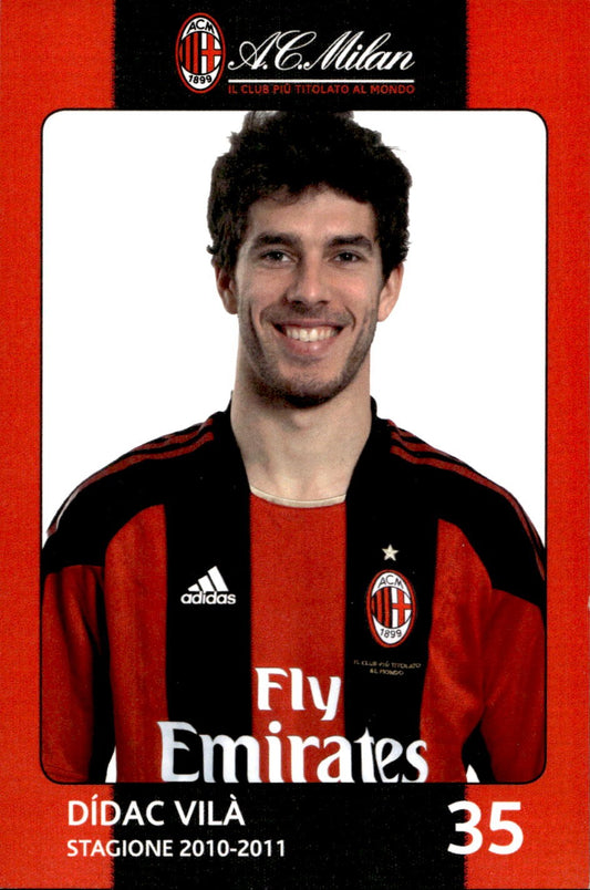cartolina postcard Calcio  Milan 2010/11 - #35 Vil�