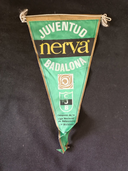 Gagliardetto Pennant Juventud Badalona Spagna Basket 1967 Vintage -