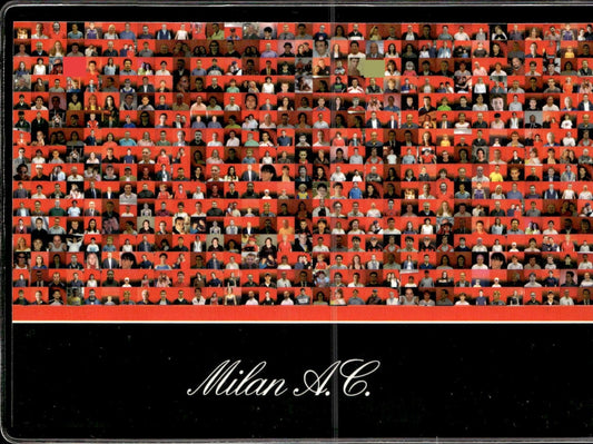 cartolina postcard Calcio Milan foto Tifosi