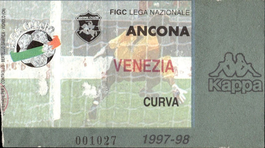 biglietto stadio ANCONA - VENEZIA 1997/98