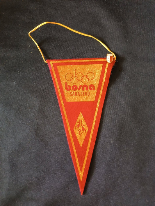 Gagliardetto Pennant Bosna Sarajevo Olimpiadi Basket Vintage