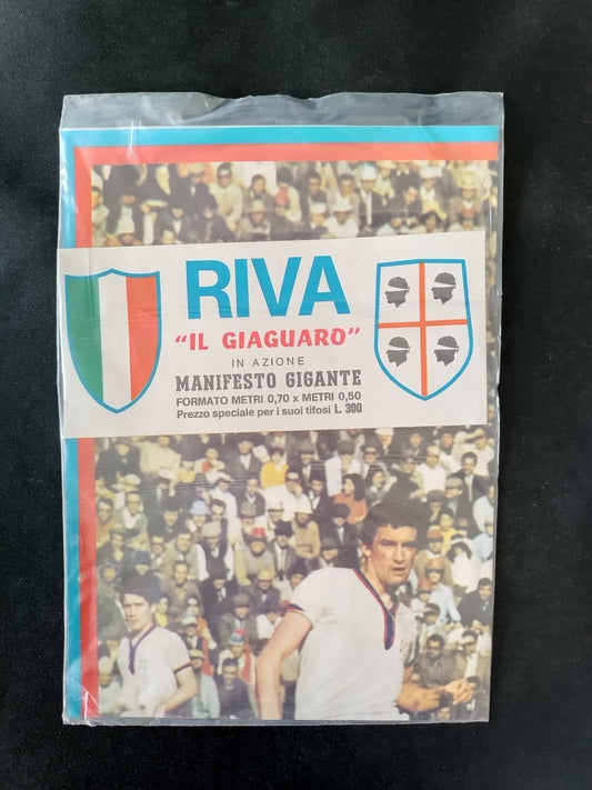 manifesto anni '70 Il Giaguaro Cagliari Gigi Riva