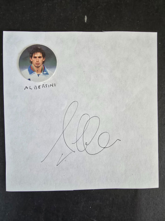 Autografo autograph originale su foglietto  Demetrio ALBERTINI