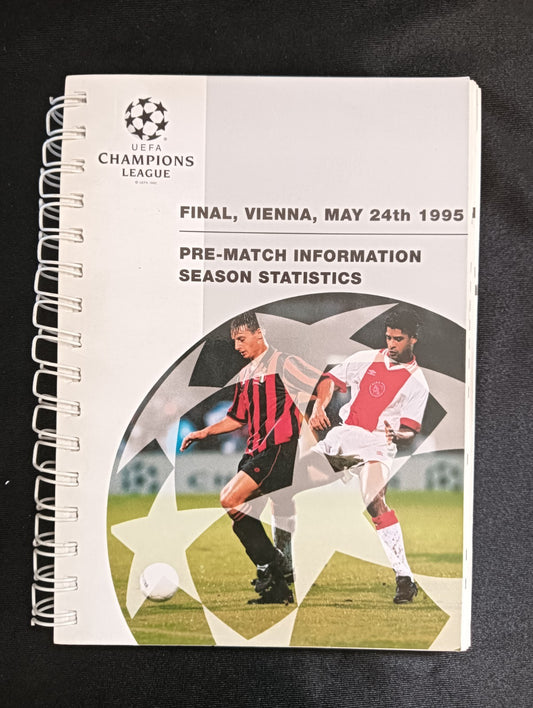 Libro FINAL, VIENNE 24 MAGGIO 1995 PRE-MATCH INFORMATION SESON STATISTIC