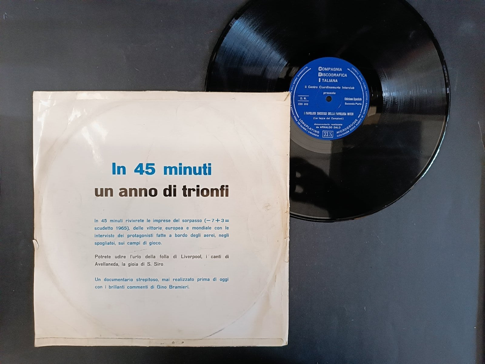 Vinile 33 giri INTER FOOTBALL CLUB I trionfi dei pi� forti del mondo
