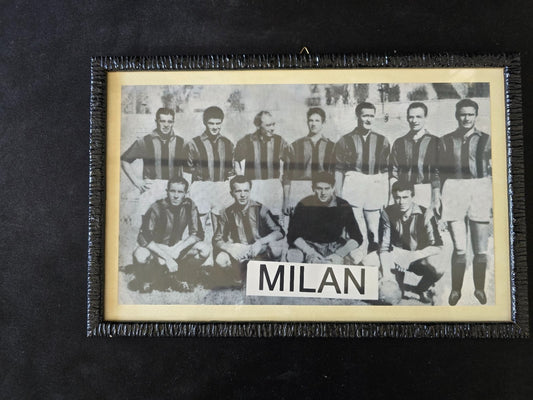 A.C. MILAN 1899 quadretto con stampa vecchia foto della squadra