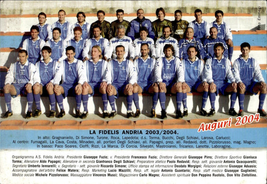 cartolina calciatori Fidelis Andria 2003/04