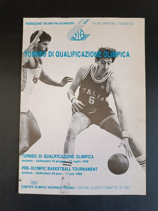 Opuscolo TORNEO BASKET qualificazione OLIMPICA - 1988