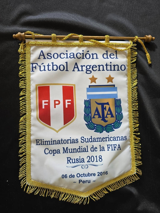 Gagliardetto pennant banderin Peru' Vs Argentina x Copa Mundial 2018 FUTBOL N
