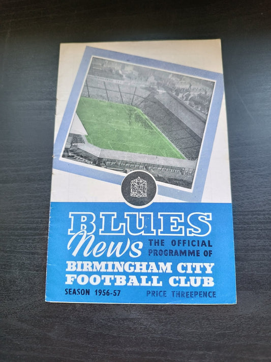 programma calcio Birmingham City season 1956/57