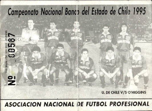 biglietto stadio CAMPEONATO NACIONAL BANCO DEL ESTADO CHILE 1995 N 00587