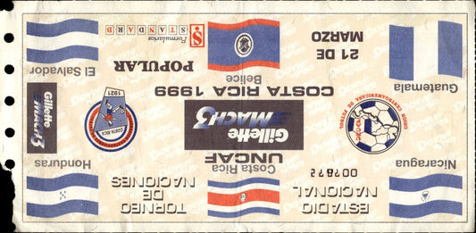 biglietto stadio COSTA RICA UNCAF - COSTA RICA 1999 BELICE N 007872
