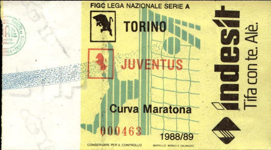 Biglietto stadio Torino-Juventus Lega Nazionale Serie A 1988-89