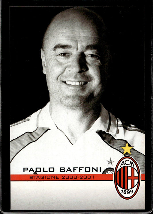 cartolina postcard Calcio Milan 2000/01 - Paolo Baffoni