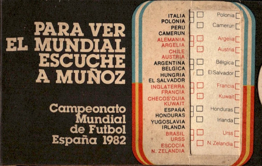 biglietto stadio CAMPEONATO MUNDIAL DE FUTBOL ESPANA 1982