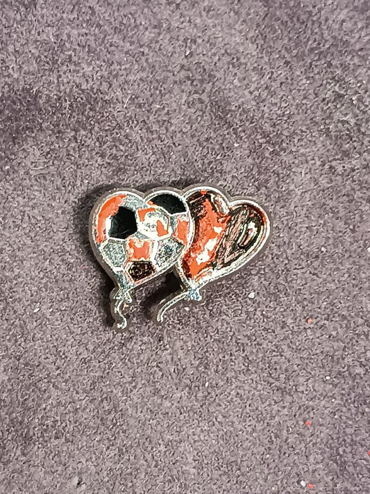 Old Pins Pin Badge Spilla A.C.Milan cuori rissoneri senza piedino 317