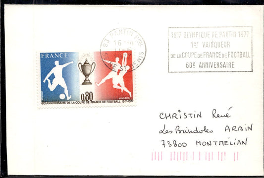 busta primo giorno Olymplique de Pantin 1977