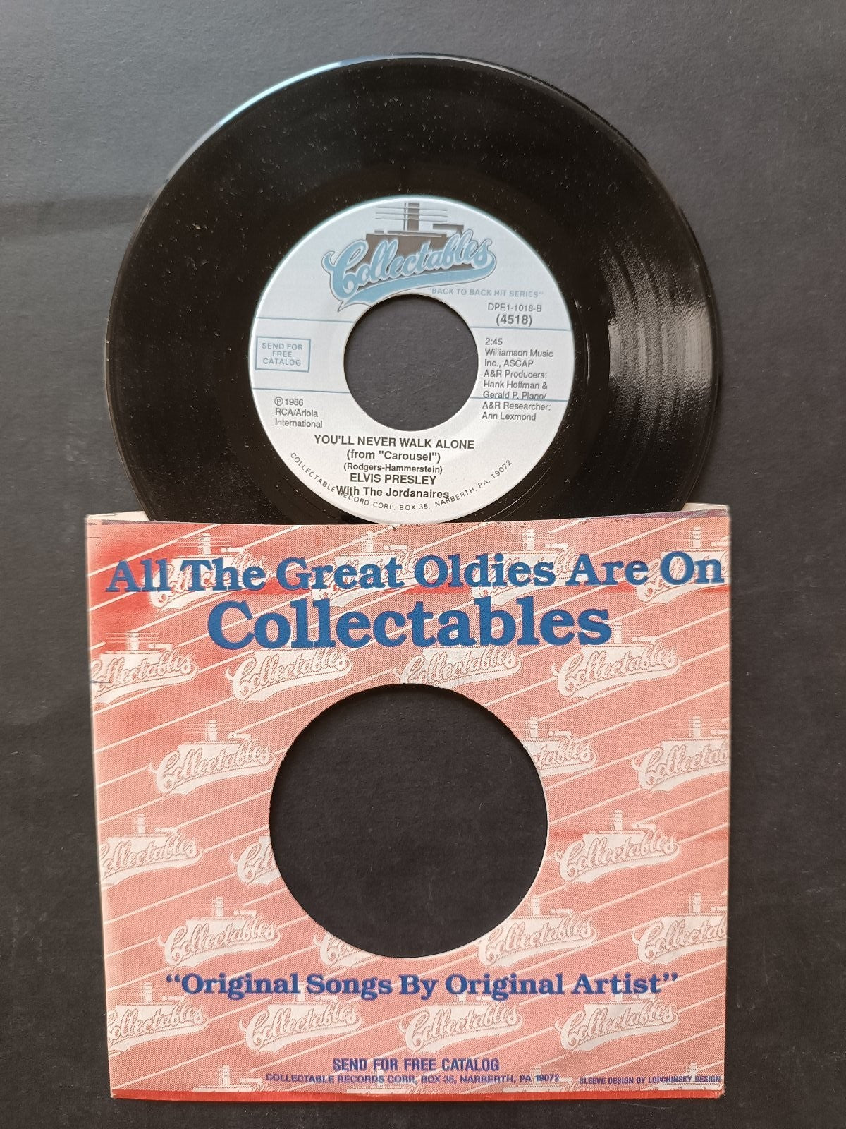 Vinile 45 giri ALL THE GREAT OLDIES ARE ON COLLECTABLES
