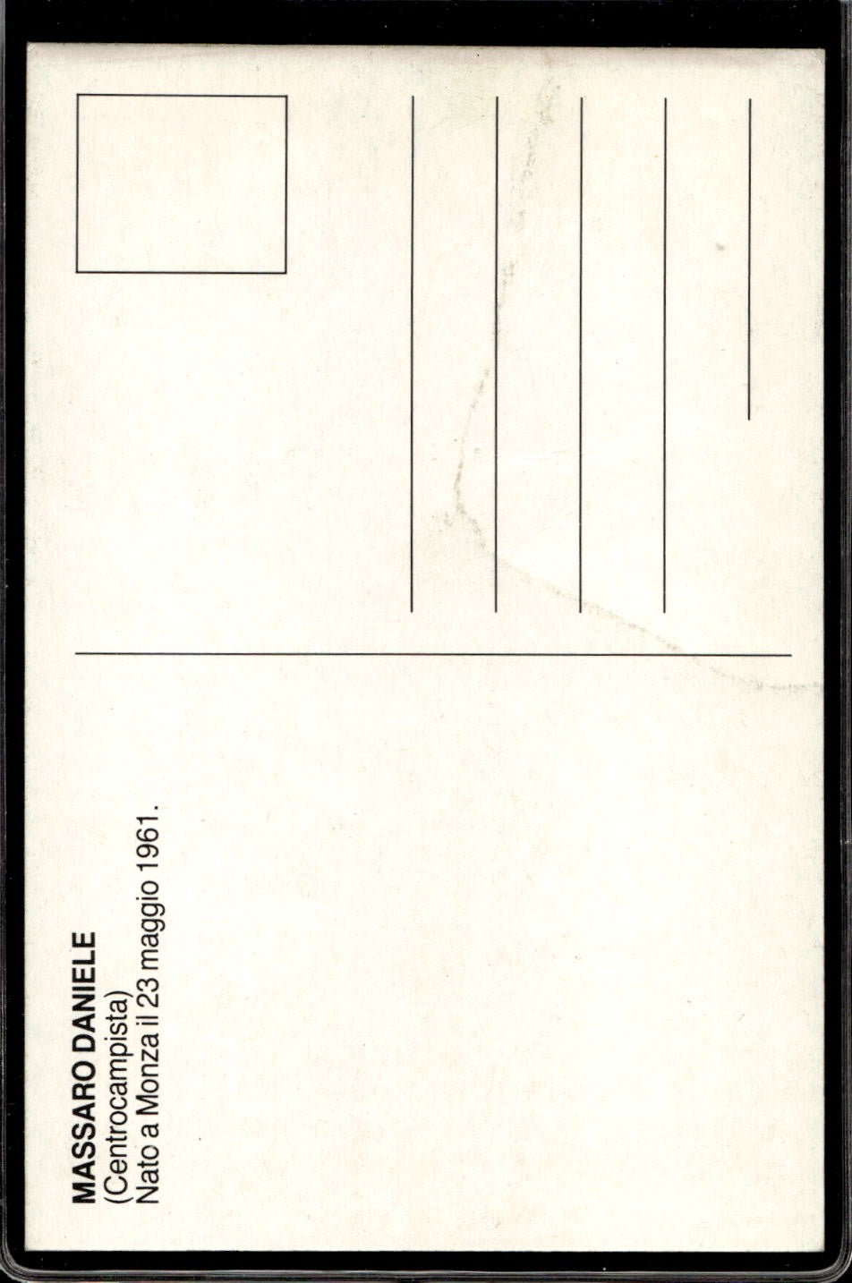 cartolina postcard Calcio Milan con Autografo Daniele Massaro