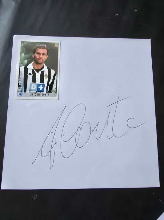 Autografo autograph originale su foglietto  Antonio Conte