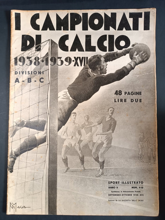 rivista Sport Illustrato I CAMPIONATI di CALCIO 1938-39 numeri 9-10 - 1938