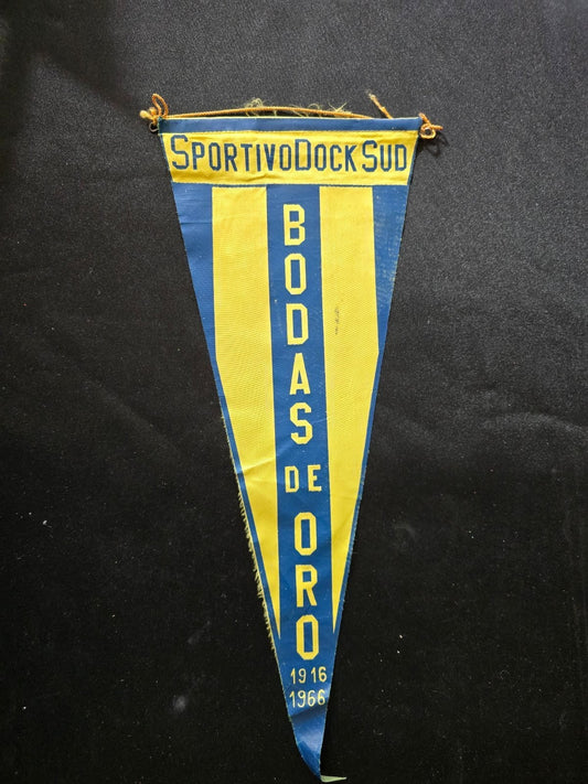 OLD Gagliardetto Pennant bander�n sportivo dock sud  Bodas de Oro 50� 1916/66