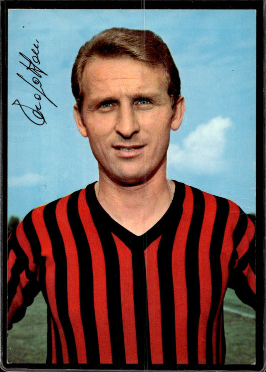 cartolina postcard Calcio Milan Giovanni Trapattoni con Autografo stampato
