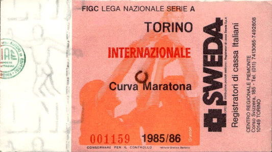 Biglietto stadio Torino-Internazionale Lega Nazionale Serie A 1985-86