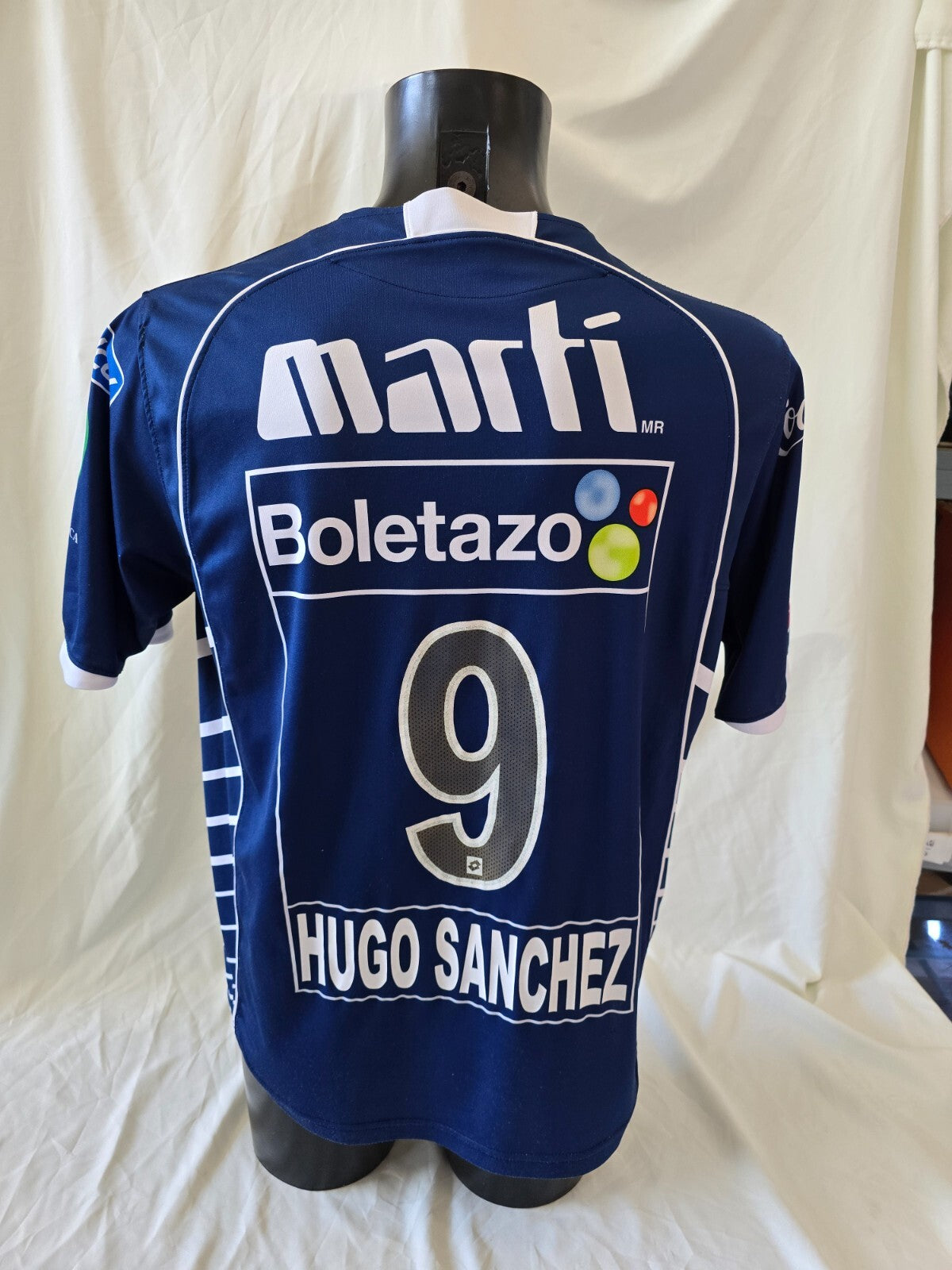 Maglia calcio ufficiale Banamex HUGO SANCHEZ Lotto tg L Match Worn
