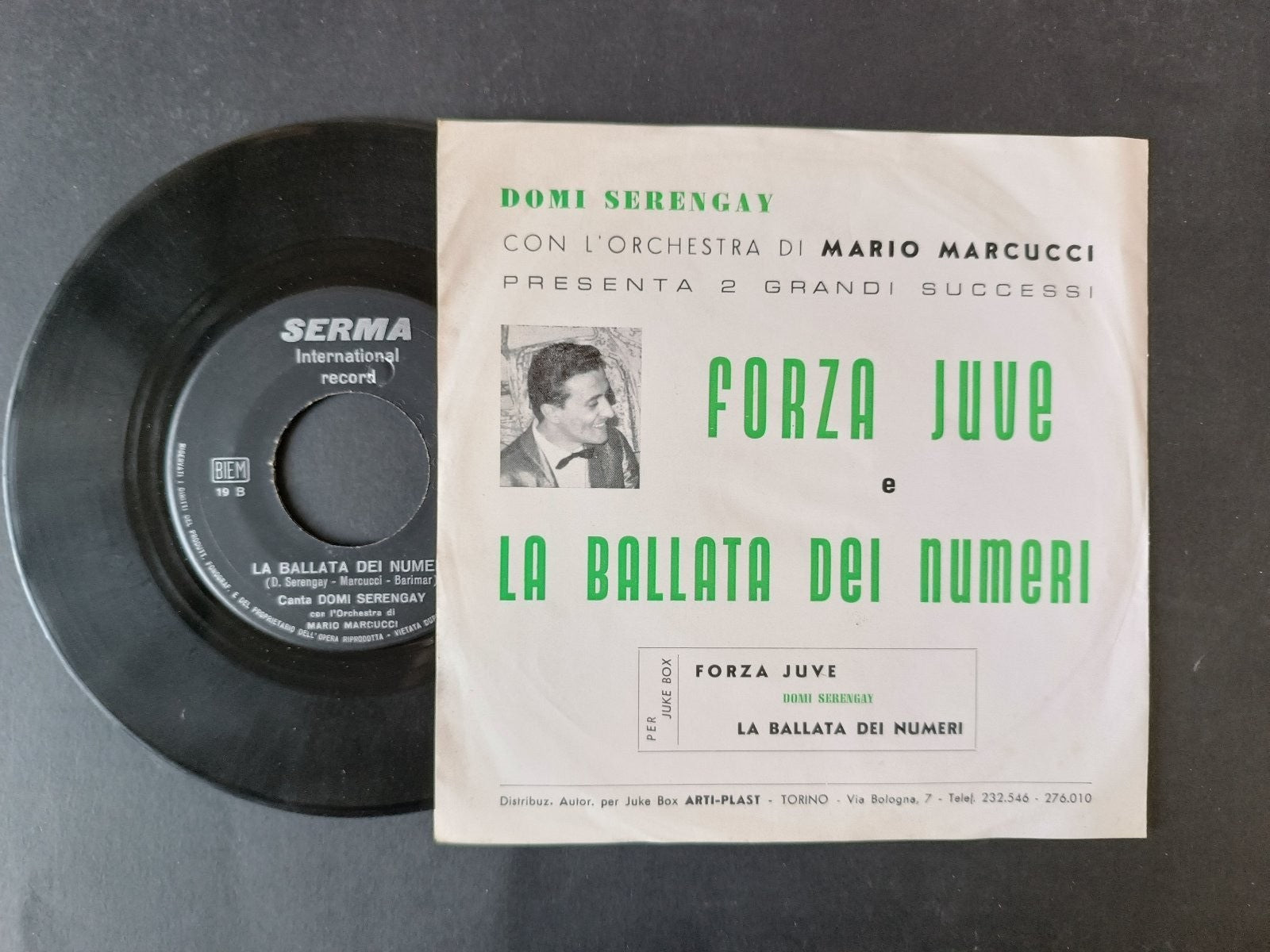 Vinile 45 giri FORZA JUVE Serma