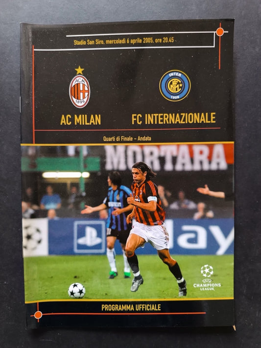 programma Ufficiale Champions League MILAN INTER 6 aprile 2005
