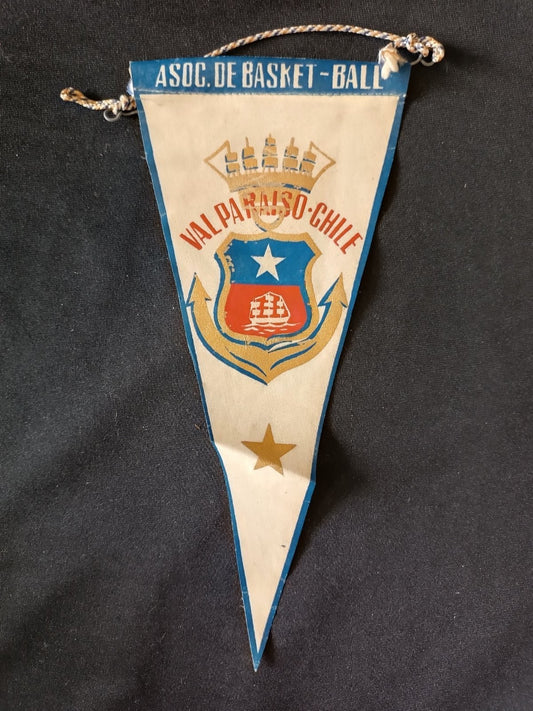 Gagliardetto Pennant Asoc. de Basket Valpara�so Cile Vintage