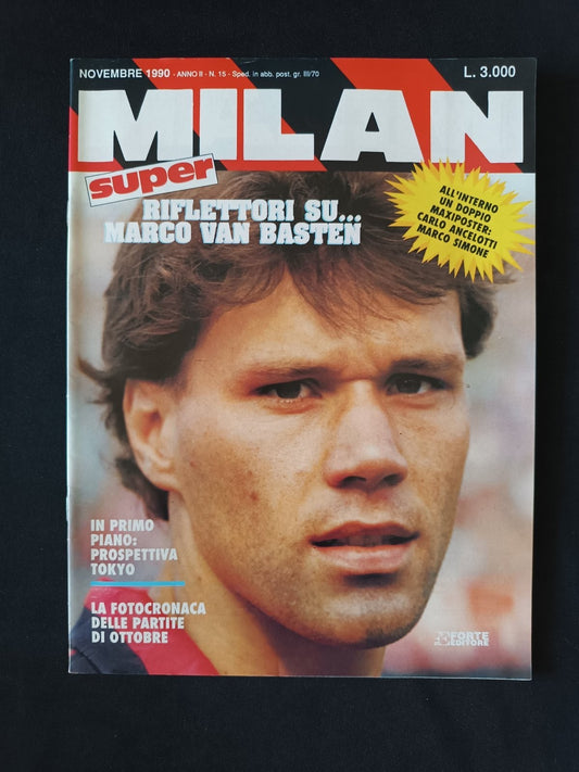 rivista SUPER MILAN numero 15 anno 1990 - Van Basten